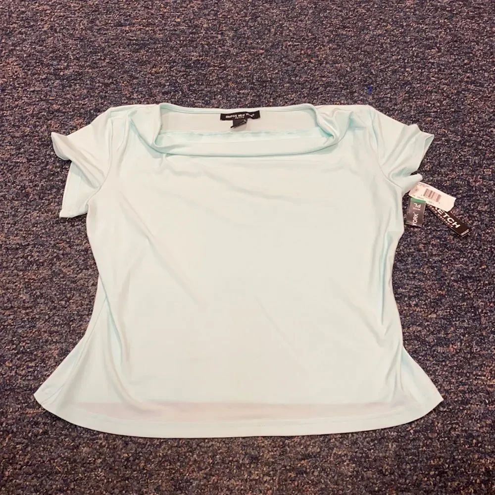 Briggs New York Mint Green Top sz. L petite NWT